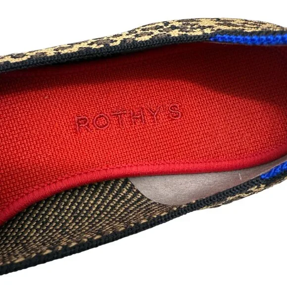 Rothy's The Loafer Little Cat Leopard Animal Print Ballet Flats women's size 9.5 - Picture 5 of 9